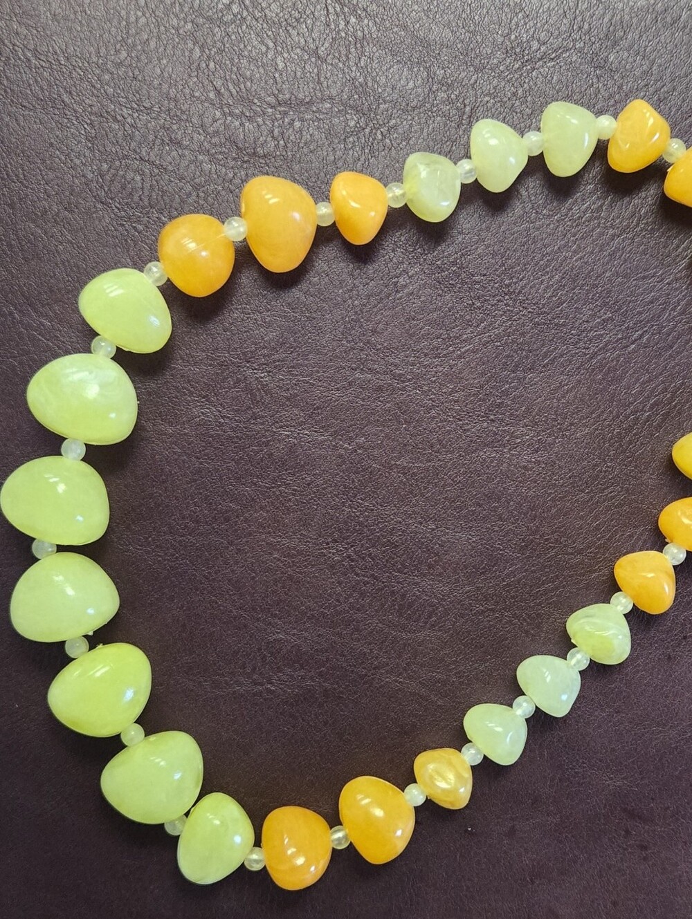 VINTAGE Yellow & Orange  Beaded Necklace - RETRO FUNKY